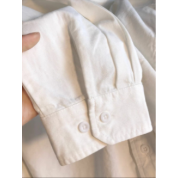 Autumn 2023 New Pure Cotton Underlay White Shirt