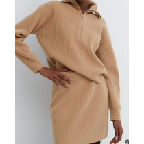 Designer collaboration style women's wool knitted mini skirt half skirt
