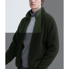 Shake down zipper jacket fleece jacket sweater jacket raglan long sleeves 2023 winter new