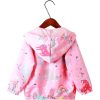 Monkey Clothing Baby Girls Jackets with Hood Spring Outwear Coat Zipper Unicorn for 1-5 Years Baby Toddler