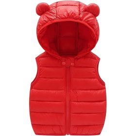 Monkey Clothing Girls Quilted Sleeveless Jacket Hooded Puffer Vest Full Zip Waistcoat Ultra Light Gilet 2-7 Years