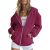 Monkey Clothing Women's Cute Hoodies Teen Girl Fall Jacket Oversized Sweatshirts Casual Drawstring Zip Up Y2K Hoodie with Pocket