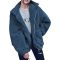 Monkey Clothing Women's 2023 Fashion Winter Coat Long Sleeve Lapel Zip Up Faux Shearling Shaggy Oversized Shacket Jacket