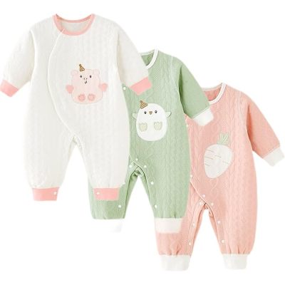Monkey Clothing Boy Girl Organic Cotton Bodysuit Long Sleeve Jumpsuit 3-Pack Outfits Clothes,0-24Months