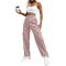 Monkey Clothing Women's High Waisted Cargo Pants Travel Y2K Streetwear Baggy Stretchy Pants with 6 Pockets Drawstring Ankle Cuffs