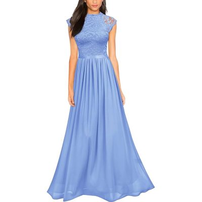 Monkey Clothing Women's Formal Sleeveless Floral Lace Bridesmaid Party Maxi Dress