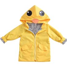 Monkey Clothing Toddler Baby Boy Girl Duck Rain Jacket Cute Cartoon Yellow Raincoat Hoodie Kids Coat Fall Winter School Outfit