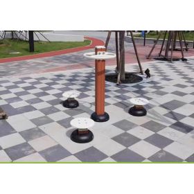 Outdoor fitness equipment triple waist twister