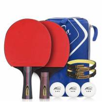 Offensive double reverse glue table tennis racket with a straight shot