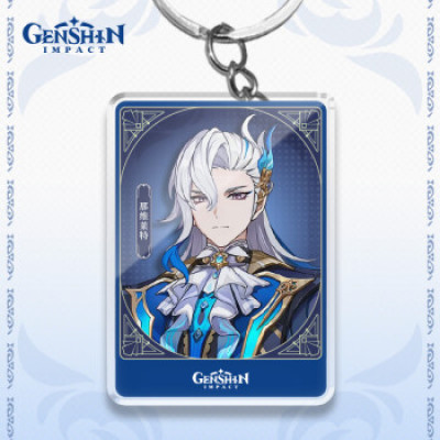 Genshin Impact peripheral key chain Dragon King Navilet game Acrylic schoolbag pendant