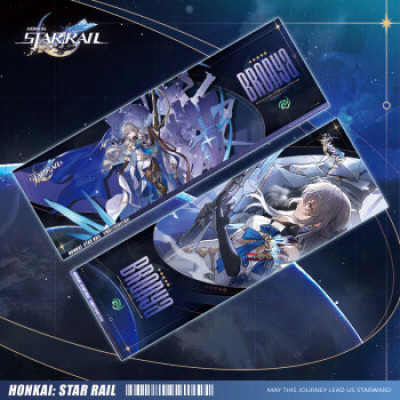Honkai: Star Rail Anime laser ticket double-sided stamping bookmark