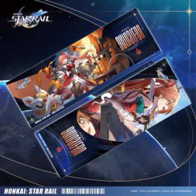 Honkai: Star Rail Anime laser ticket double-sided stamping bookmark