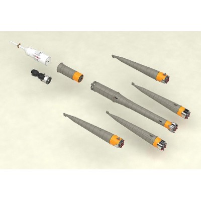 Moderoid Soyuz carrier rocket+transport train