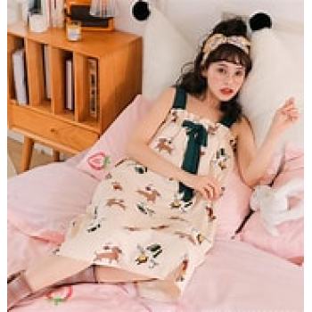 纯棉睡衣女可爱少女套装可外穿