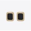 Square cabochon earrings