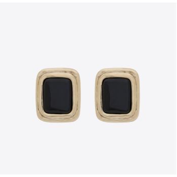 Square cabochon earrings