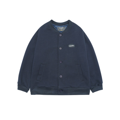 Waffle Embroidered Baseball Coat Men's Autumn American Retro Casual Cardigan Sweater Jacket Men's