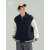 New autumn washed denim patchwork baseball jacket with trendy lapels for men