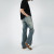 Retro Mud Dyed Wash Blue Vintage Slightly Loose Straight Tube Micro Ragged Jeans Pants