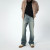 Retro Mud Dyed Wash Blue Vintage Slightly Loose Straight Tube Micro Ragged Jeans Pants