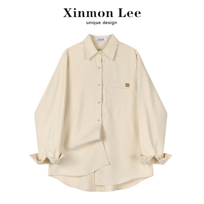 Folding White Shirts for Spring, Autumn, and Winter 2023 New Shirts for Women's Wear Korean Style