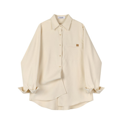 Folding White Shirts for Spring, Autumn, and Winter 2023 New Shirts for Women's Wear Korean Style