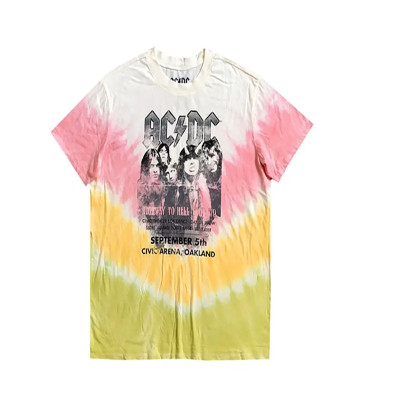 Crewneck T-shirt Pure cotton fabric tie dye fashion 2023 new places