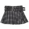 Sweet and cool double belt pleated short skirt skirt women's summer design niche.