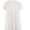 Colorful striped dress women's summer 2023 new short-sleeved shirt skir