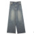 Wide-leg jeans women's summer 2023 new high-waisted thin loose trousers small man