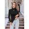 Women's Turtleneck Long Sleeve Shirts Lightweight Base Layer Solid Slim Fit Tops