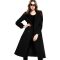 Women's Wool Trench Coat Winter Double-Breasted Jacket with Belts
