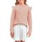 Girls Ruffle Knit Sweaters Kids Fashion Crewneck Jumper Pullover Tops 5-14 Years2023