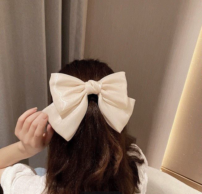 Pure White Girl Bow Hairpin clip