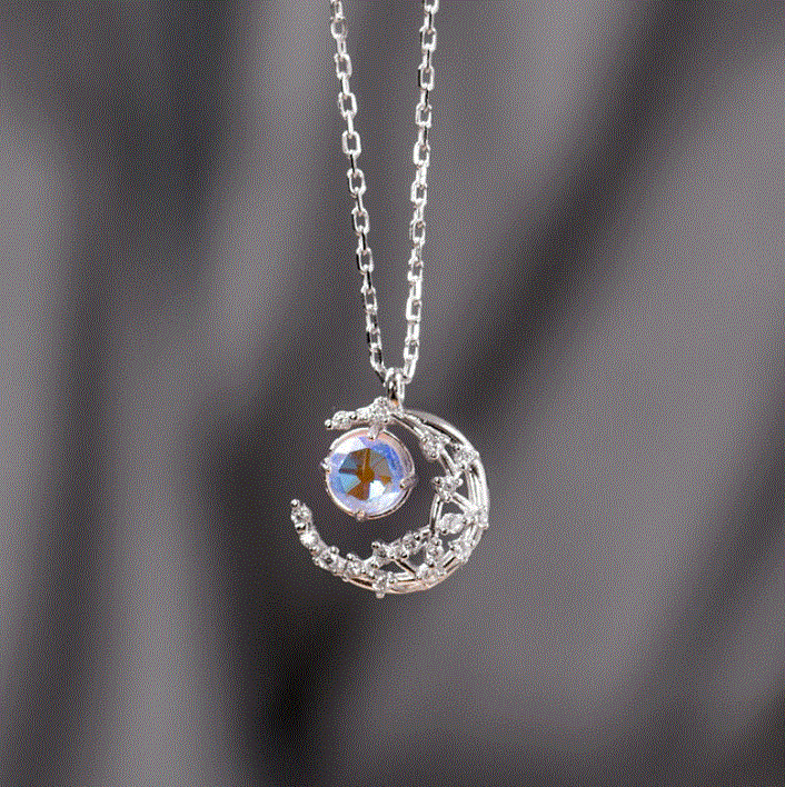 Moon Crystal Pendant Necklace