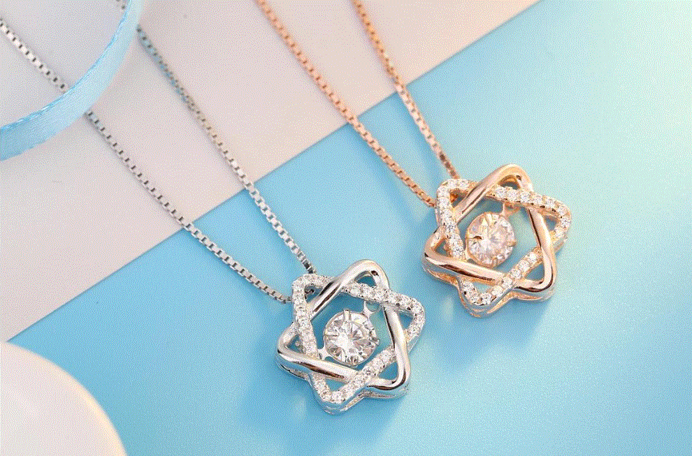 Gold Hexagonal Exquisite Necklace