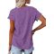 APOFER Women's Casual Short Sleeve T-Shirts Crew Neck Tunic Basic Summer Tops Henry Shirt