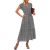BTFBM Women Summer Bohemian Floral Casual Wrap V Neck Ruffle Cap Sleeveless Belt A-Line Pleated Hem Swing Midi Sun Dress