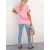 PGANDS Women's Short Sleeve Polo Shirts Summer Collared Button Down Top Casual V Neck Loose Fit T Shirt