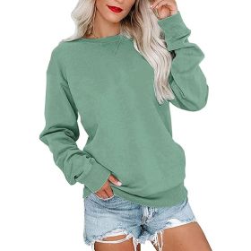 PGANDS Womens Crew Neck Color Block/Solid Sweatshirts Tops Long Sleeve Casual Pullover Cute Lightweight Loose Tops