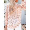 SHEWIN Women's Casual Boho Floral Print V Neck Long Sleeve Loose Blouses Shirts Tops