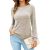 Newchoice Women's Fall Long Sleeve Shirts Tunic Tops to Wear With Leggings Casual Crewneck Long Sweater Sweatshirts