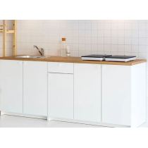 Knock Hood Cabinet with Doors and Drawers White