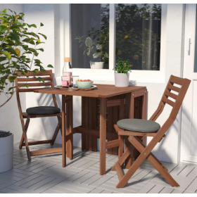 Appleno Outdoor Folding Table in Brown Paint