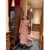 Bow high-end wool suit double-sided tweed coat plaid coat