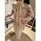 Ghost horse girl print pink edge diamond embroidery printed thin cotton jacket top