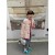 Ghost horse girl print pink edge diamond embroidery printed thin cotton jacket top