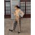 Autumn London versatile fur-trimmed mid-stitched worsted wool plaid straight casual trousers