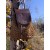 Vintage contrast straw backpack niche holiday style drawstring backpack