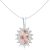 Premium Quality Wholesale Jewelry: Natural Morganite Diana Pendant Necklace with Diamond in Sterling Silver/14K Gold